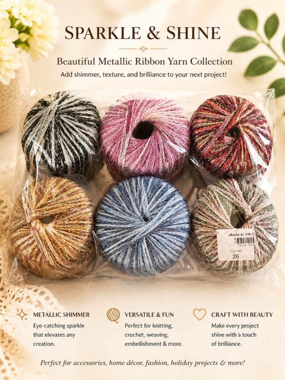 ✨ NEW Premier Yarns for INSPIRA Spangle Yarn Kit – 6 Sparkling Designer Colors